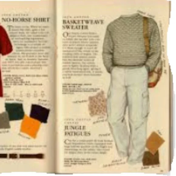 Vintage Banana Republic Mill Valley Basketwave Knit Cotton Sweater Size M Tan - Picture 6 of 6